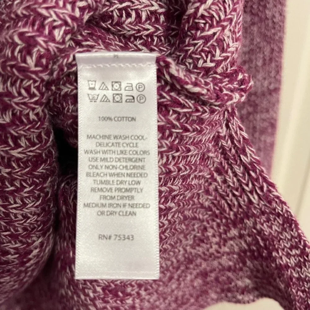 Cupcakes and Cashmere Women's NWT Pink Chunky Knit Balloon Mock Sweater Medium